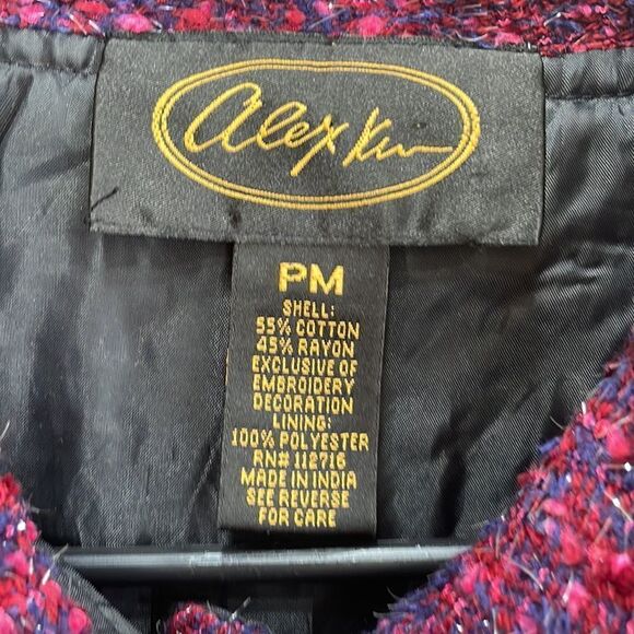 VINTAGE‎ ALEX KIM APPLIQUÉD BLAZER IN FUCHSIA - Picture 4 of 6